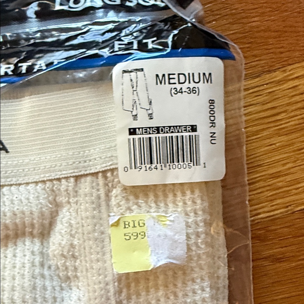 *NWT* Men's Cream Long Johns - Picture 2 of 3